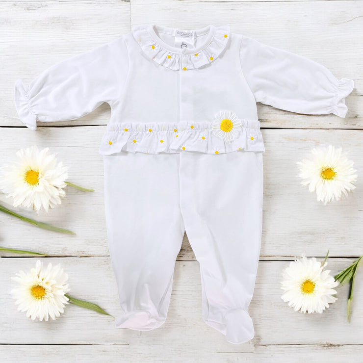 Deolinda White & Yellow Daisy Sleepsuit