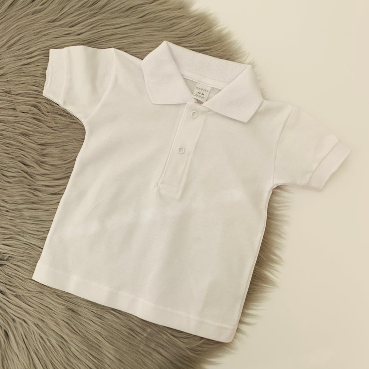 White Pique Polo