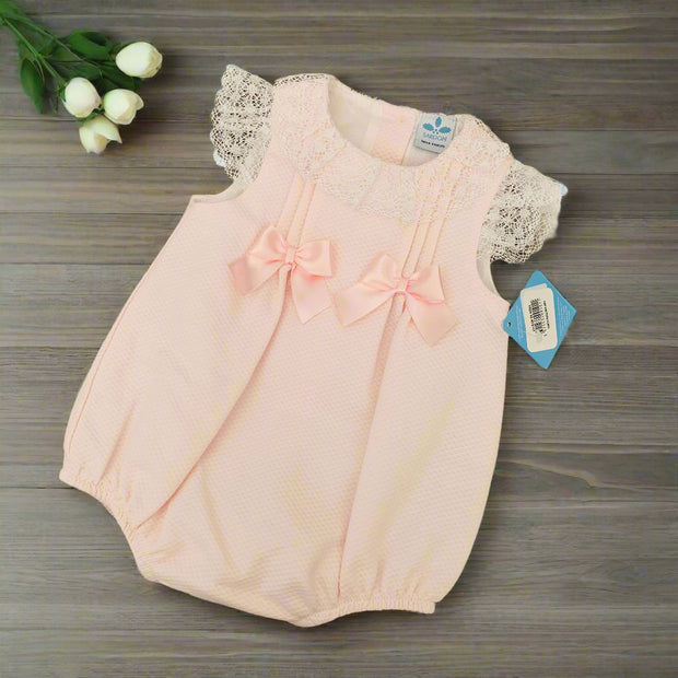 Pale Pink Waffle Romper