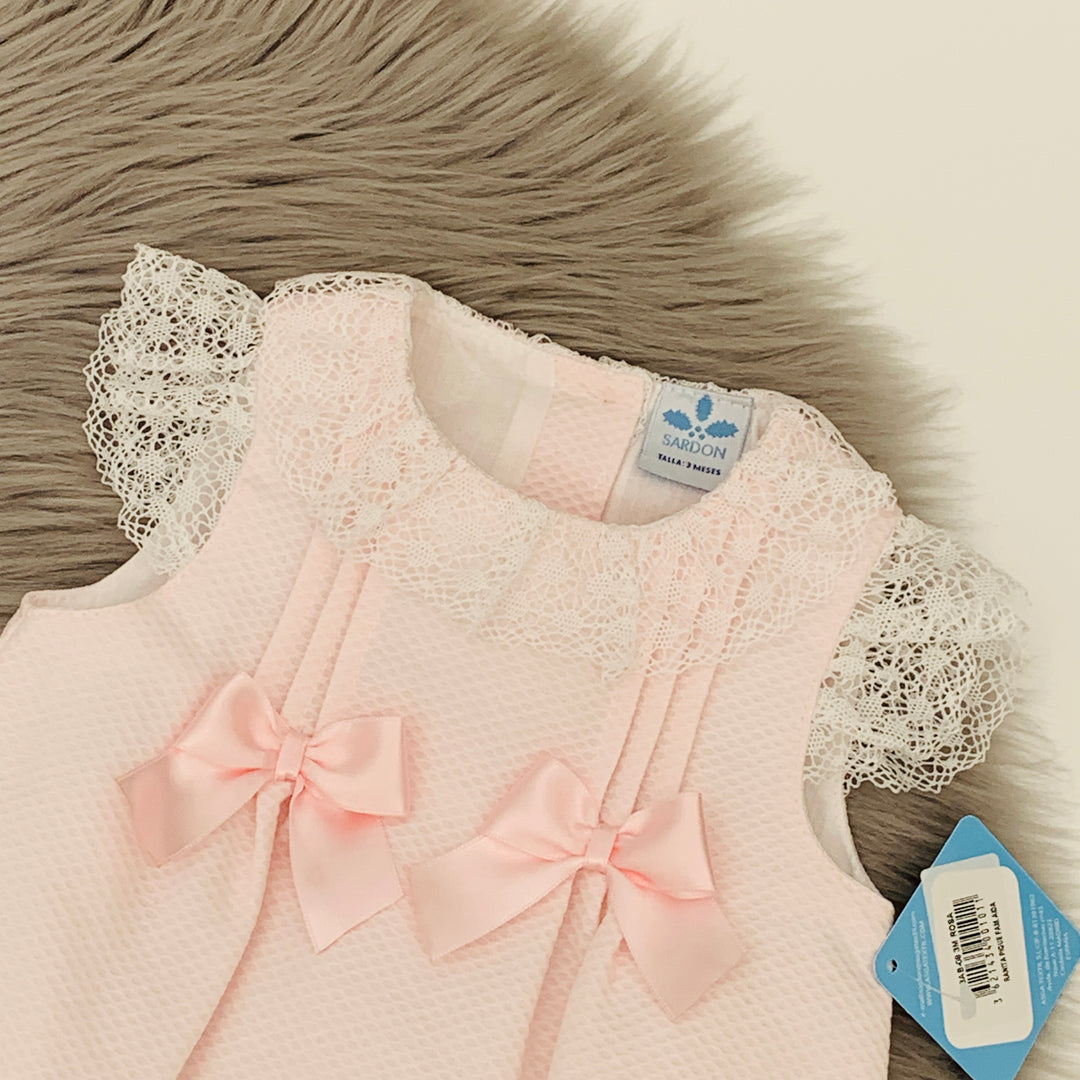 Pale Pink Waffle Romper
