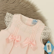 Pale Pink Waffle Romper