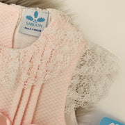 Pale Pink Waffle Romper Sleeve