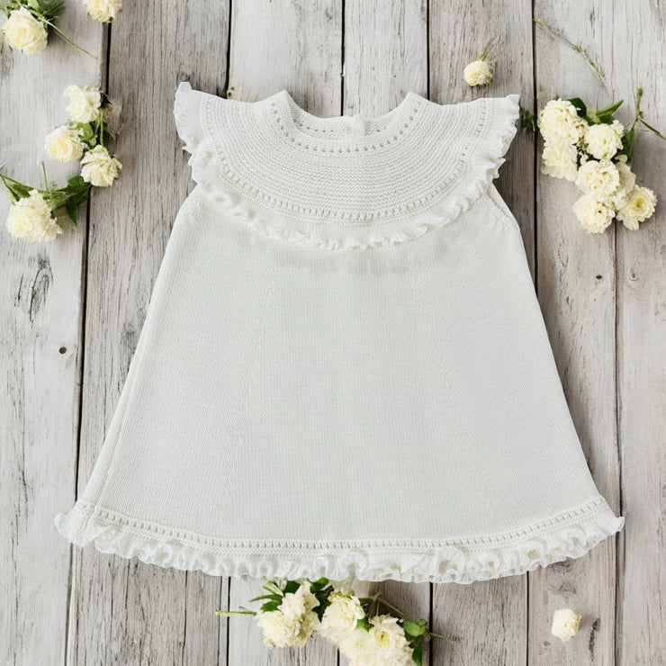 Artesania Granlei Cream Sleeveless Knitted Dress