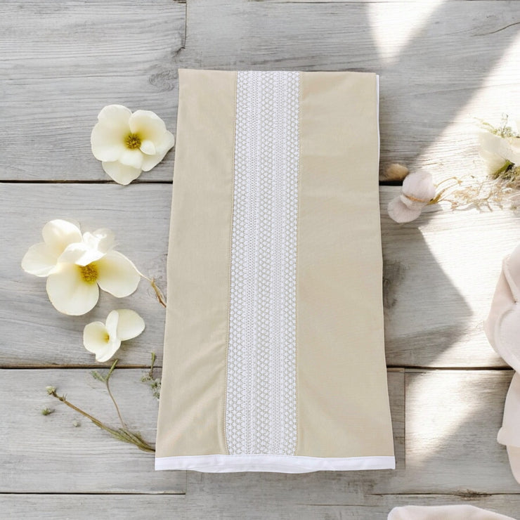 Deolinda Beige Smocked Blanket