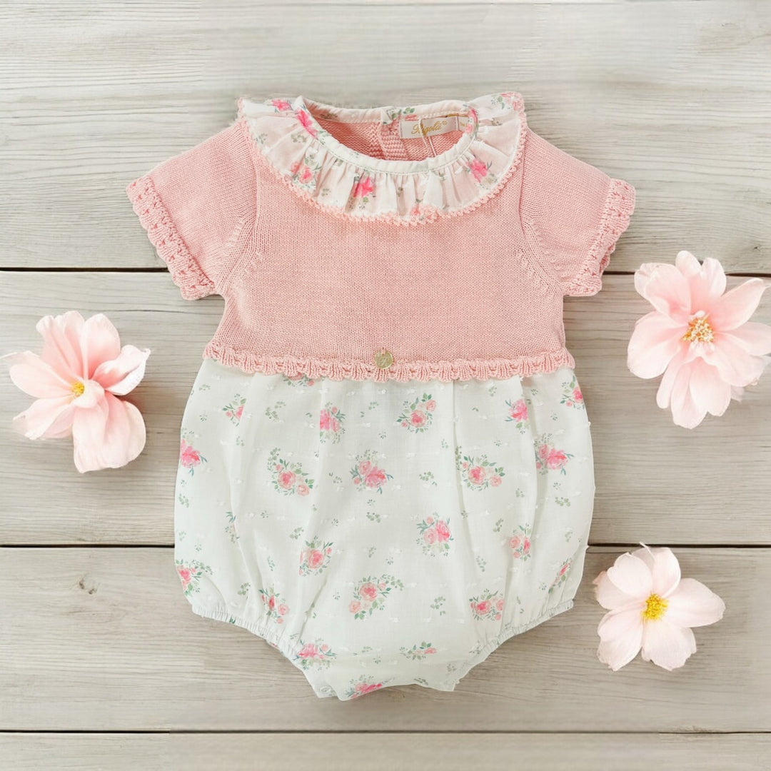 Rigola Little Rose Half Knit Organic Romper