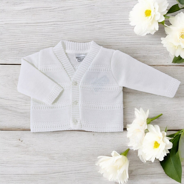 Pex White Knitted Cardigan