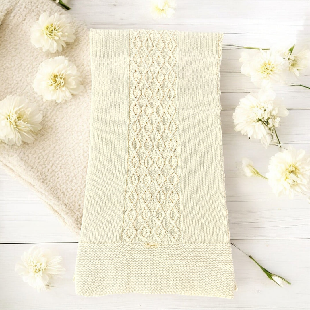 Oatmeal Knitted Organic Unisex Shawl