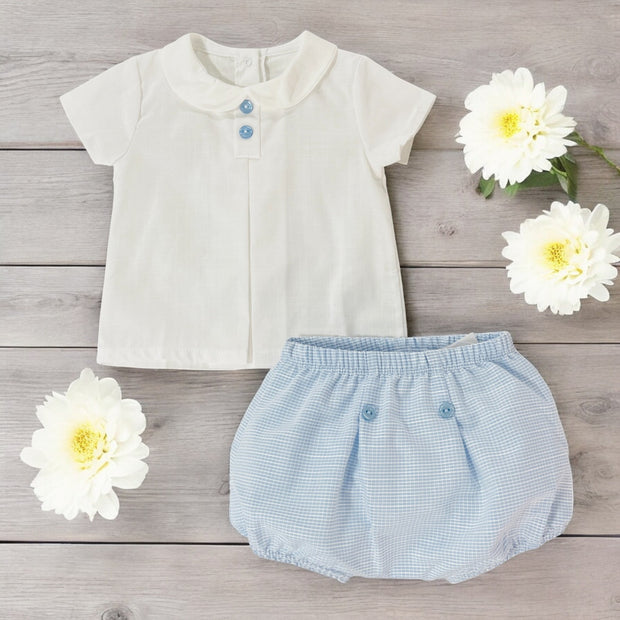 Rapife White Shirt & Blue Jam Pants Set