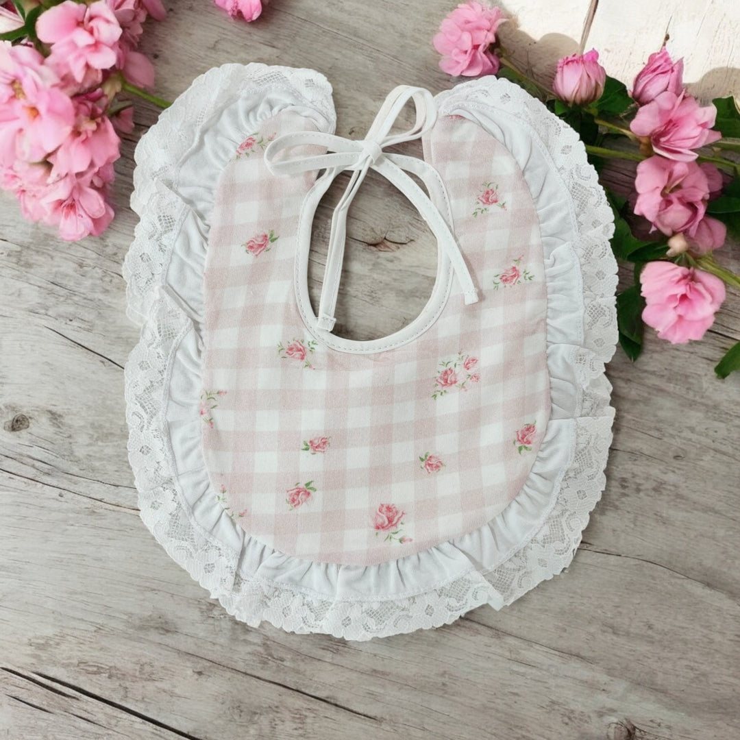 Coccode White & Pink Floral Bib