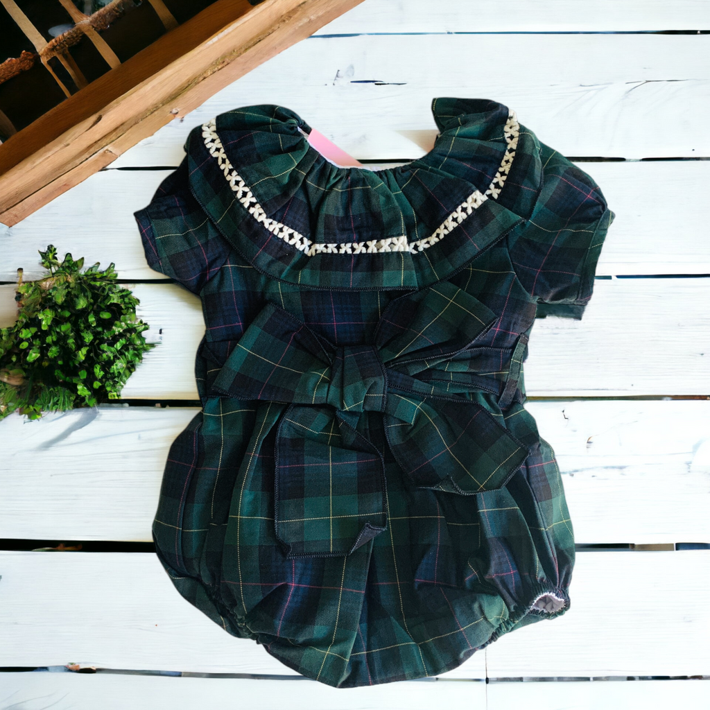 Green plaid baby deals dress
