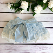 Blue Velvet Bloomers Back