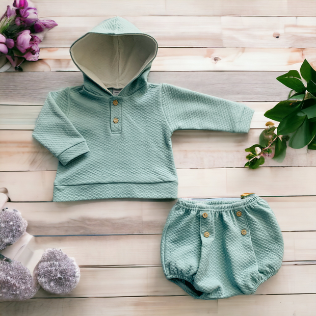 Green Hooded Top & Jam Pants Set