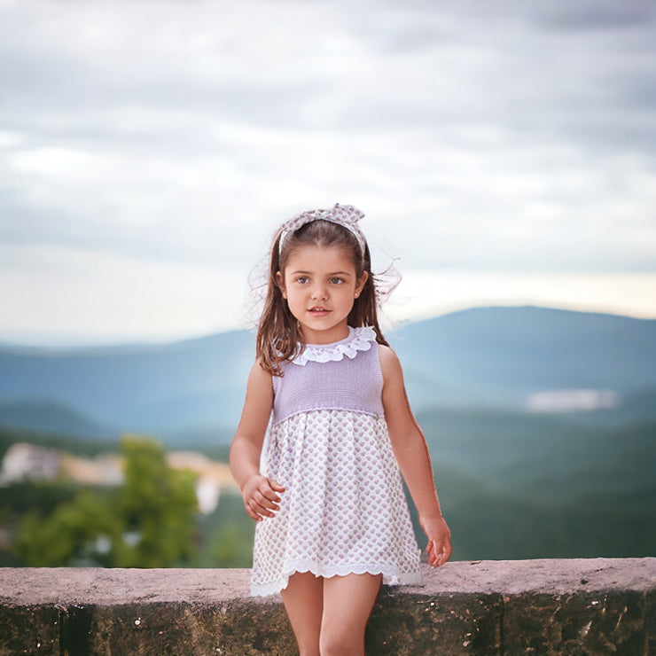 Lilac Half Knit Berry Dress