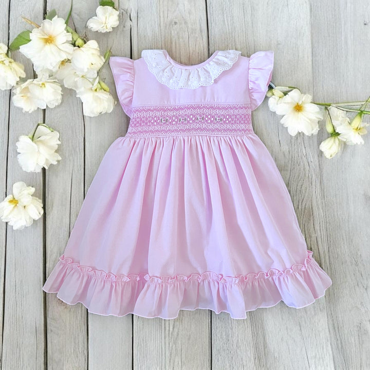 Pretty Originals Pink Smocked Dress