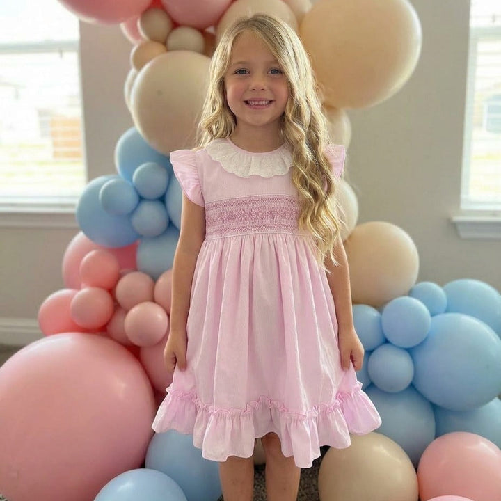 Pink Smocked Dress