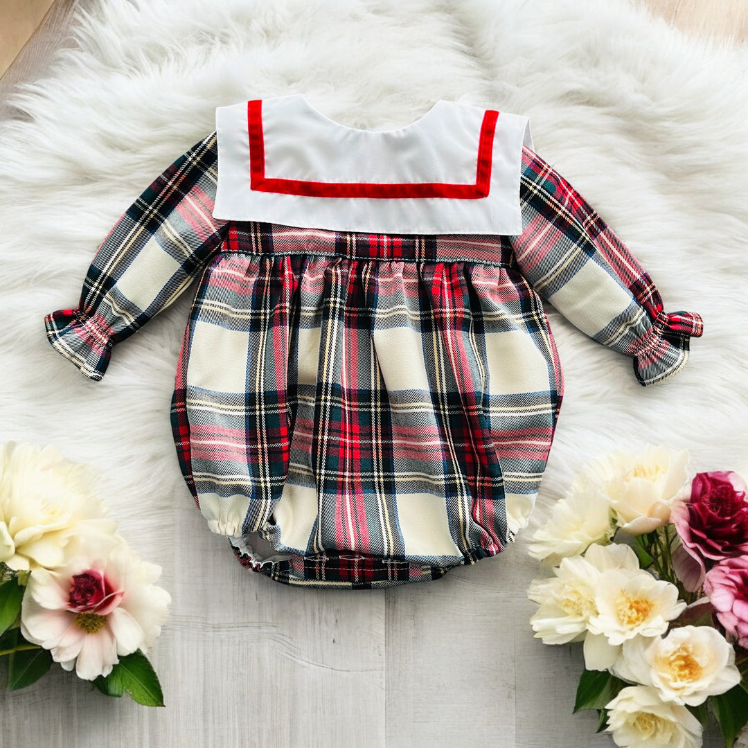 Puro Mimo Red Tartan Noel Romper