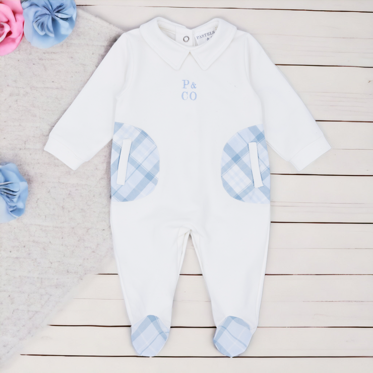 Ivory Domino Checkmate Sleepsuit