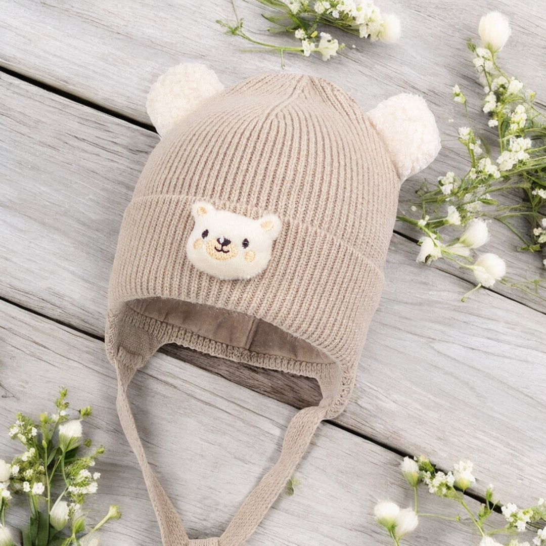 Jamiks Latte Knitted Teddy Hat