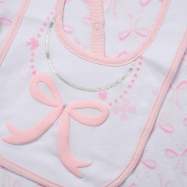 5 Piece Pink & White Layette Gift Set