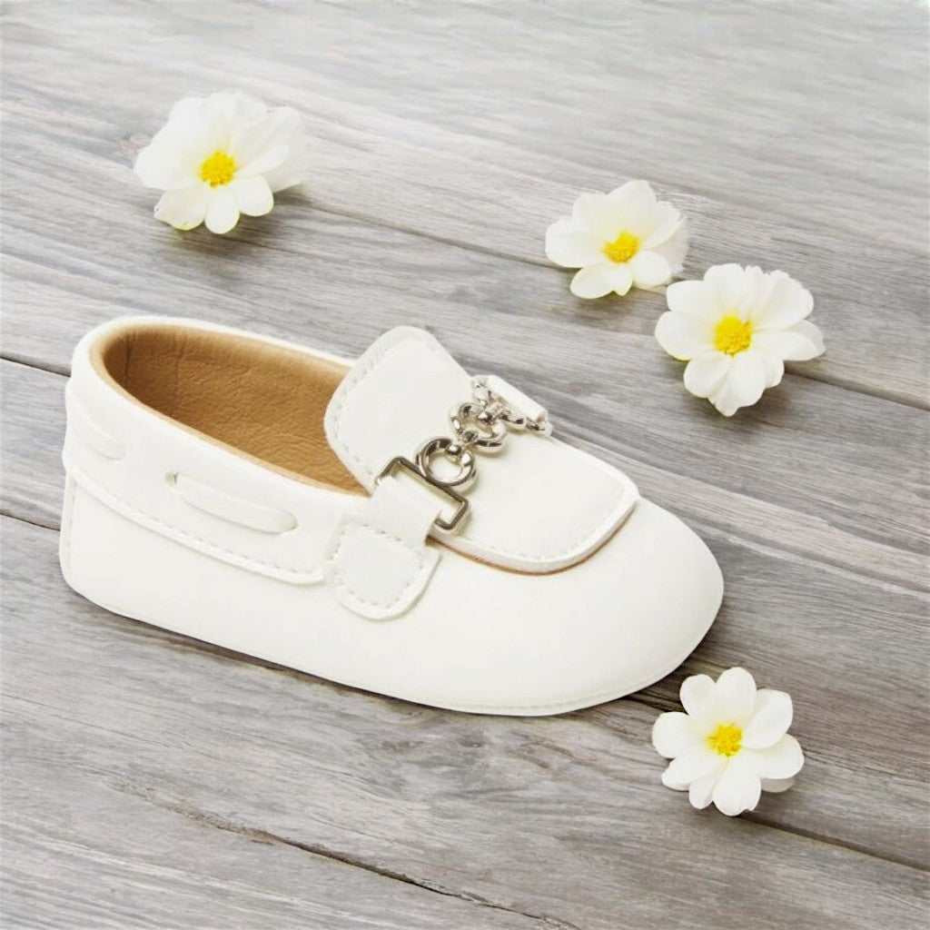Sevva White French Style Pre-Walkers 'Adolfo' Shoes