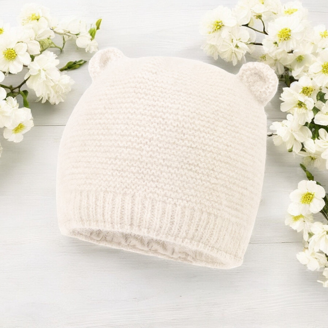 Jamiks Cream Alpaca Knitted Babies Hat