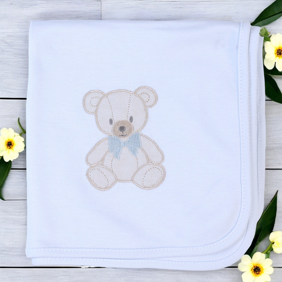 Baby Gi Blue Teddy & Me Burp Cloth