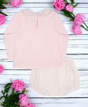 Pink Top & Houndstooth Bloomers Back