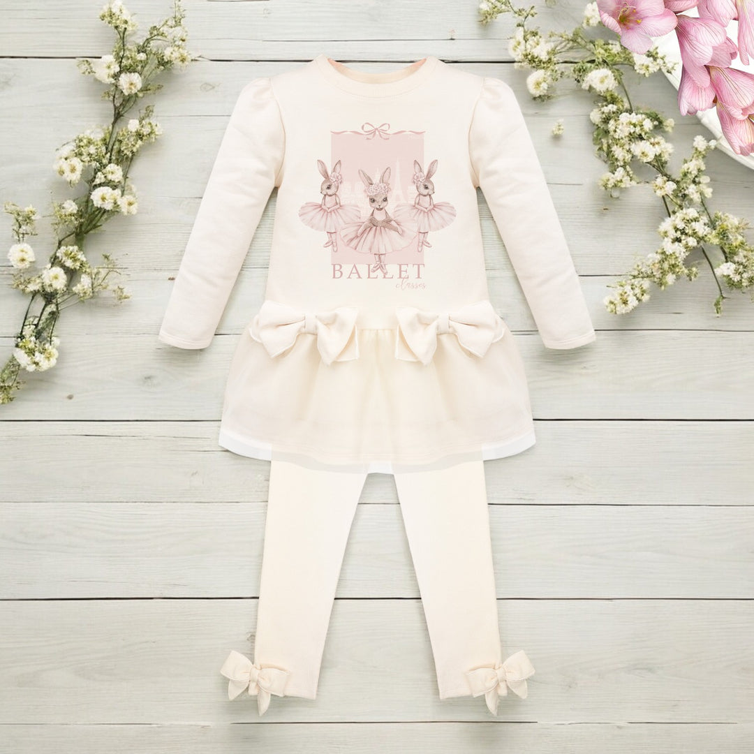 Jamiks Cream Top & Leggings Set