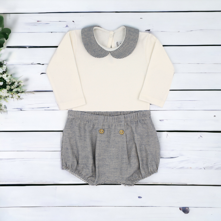 Navy & Cream Stripe Bodysuit & Jam Pants