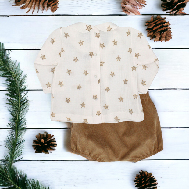 White Star Top & Camel Bloomers Back