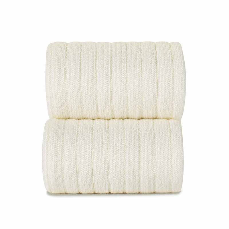 Condor Ivory Wide Ribbed Knee High Spanish Socks