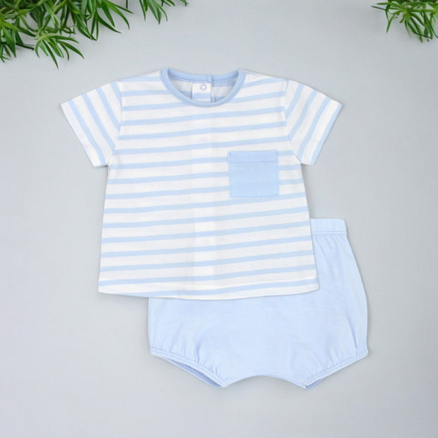 Blue & White Stripe T Shirt & Jam Pants