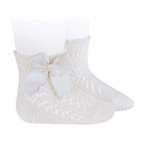 Cream Open Weave Condor Spanish Ankle Socks