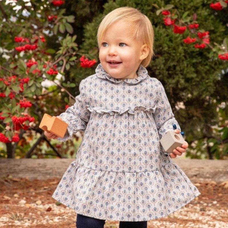 Tutto Piccolo Grey-Blue Dress Tights Bows Baby Boutique