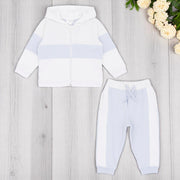 pastels & co "Henry" White & blue Hooded Tracksuit