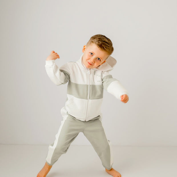 "Henry" White & Sage Hooded Tracksuit