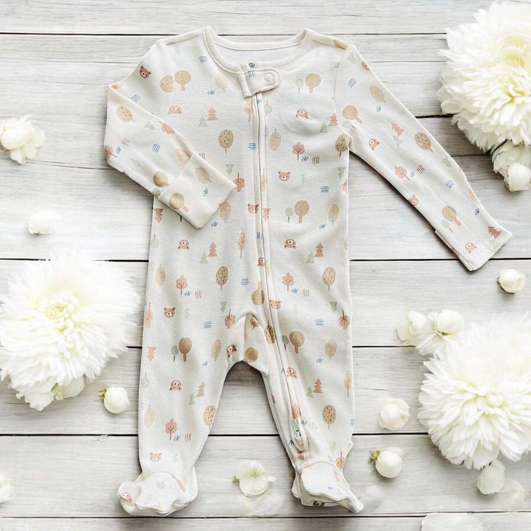 Huggies Beige Forest Sleepsuit