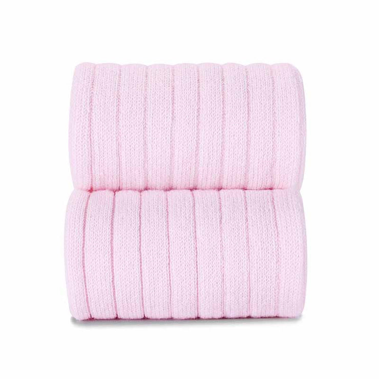 Baby Pink Wide Ribbed Condor Socks 2