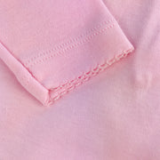 Pink Peter Pan Collar Long Sleeve Vest CLose Sleeve