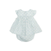 Duck Egg Blue Dress & Bloomers Back