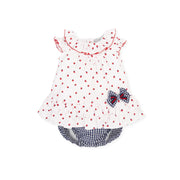 Red & Navy Dress & Bloomers