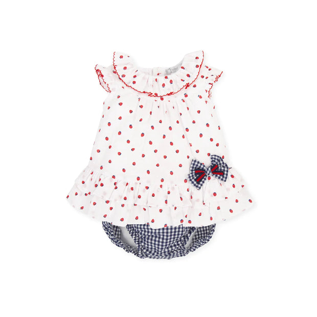 Red & Navy Dress & Bloomers