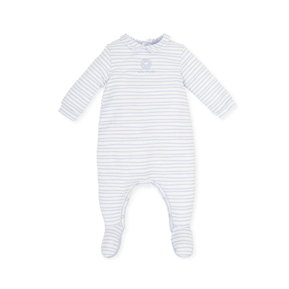 Light Blue Striped Sleepsuit