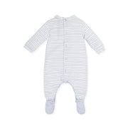 Light Blue Striped Sleepsuit Back