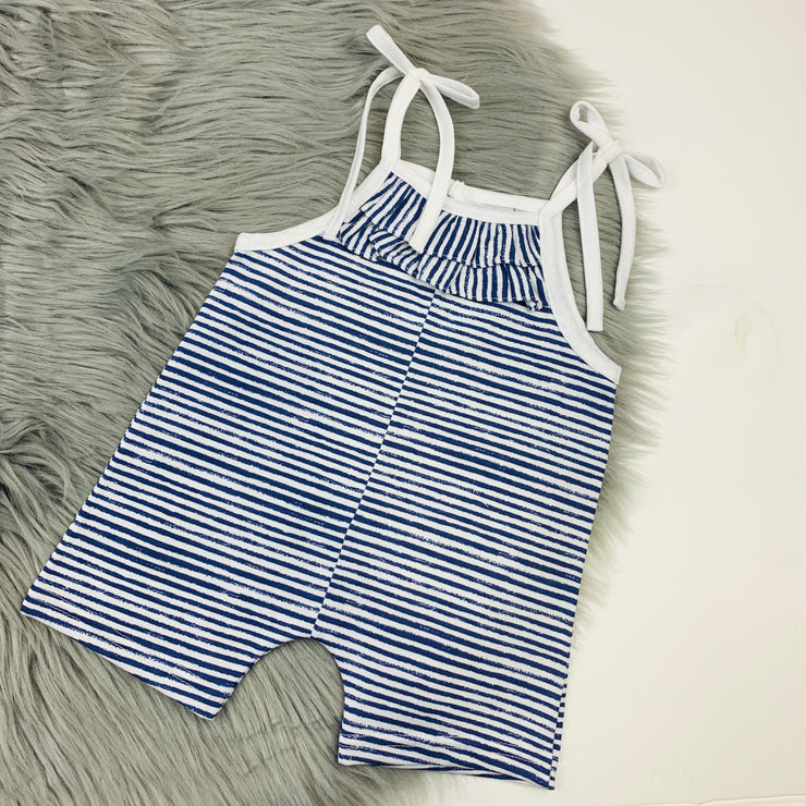 Navy & White Stripe Playsuit