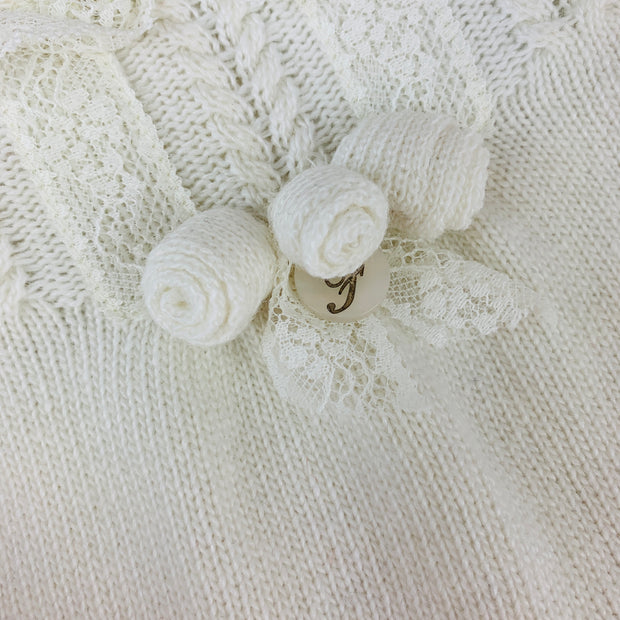 Cream Wool Blend Knitted Dress Close