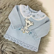 Dusky Blue Koala Knitted Top 