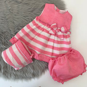 Hot Pink Candy Stripe Dress Set
