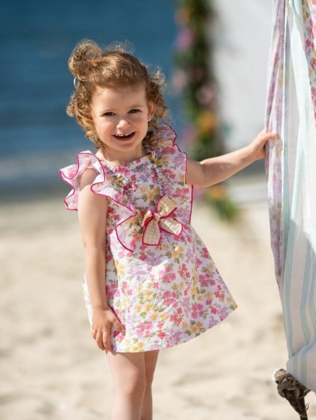 Hot Pink Floral Dress