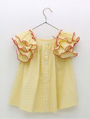 Summery Yellow Gingham Dress
